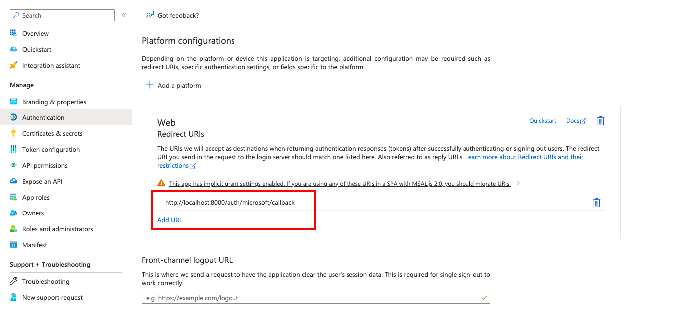 How To Read Emails Using Microsoft Graph API In Laravel 12? 2 set callback url